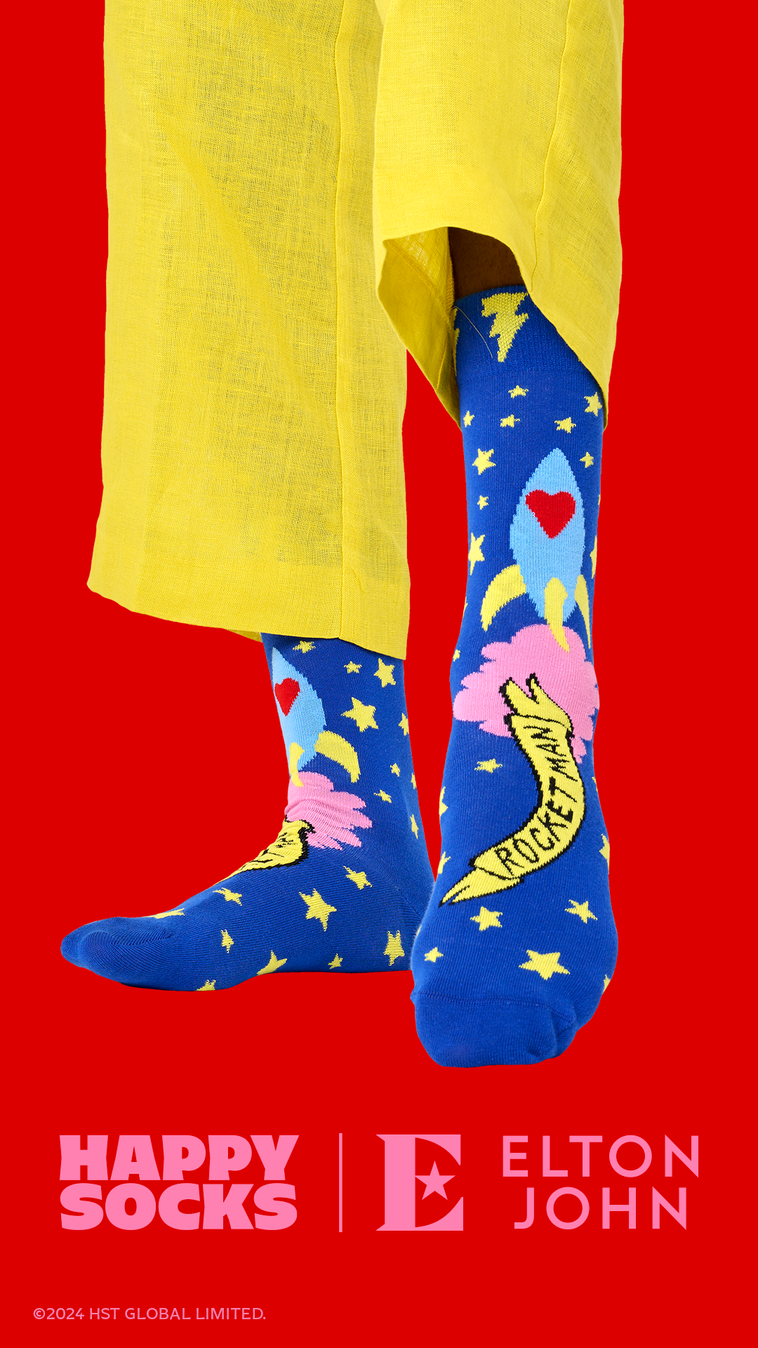 come portare i calzini colorati di Elton John